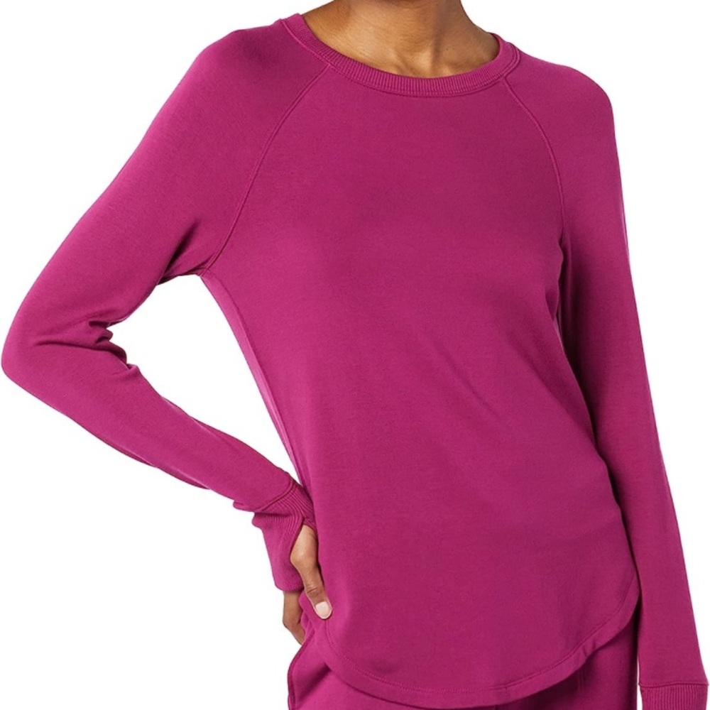 Core 10 Women's Cloud Soft Fleece Standard-Fit Long-Sleeve Sweatshirt plum SZ M